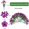 20 Bundles Artificial Flowers for Outdoors, UV Resistant Fake Realistic Flowers with Plastic Plants Spring Decor, Faux Silk Flowers for Outside Window Box Front Porch Planter Decor-Purple